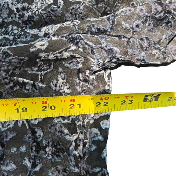 Dalia Womens Sheer Burnout Velvet Whimsigoth Boho Fairy Grunge Witchy L Tassels - Picture 12 of 12